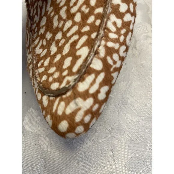 Madewell Size 7.5 The Frances Skimmer Mule In Mini Leopard Calf Hair Shoe - Picture 7 of 11